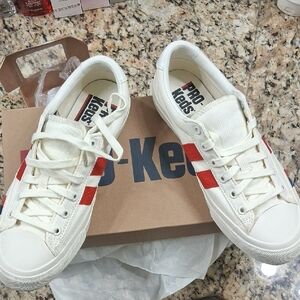 Keds White and Red Athletic Shoes